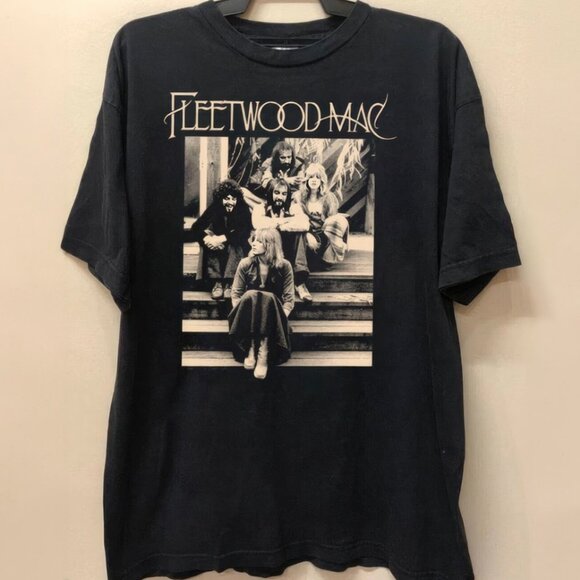Vintage 90s Fleetwood Mac T-Shirt Band Unisex Black, Music Tour Shirt Fan Gifts - Picture 1 of 4